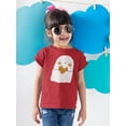 thumbnail image 2 of Cute Doodle Ghost W Heart T - Toddler T-Shirt, Red, 2 of 4