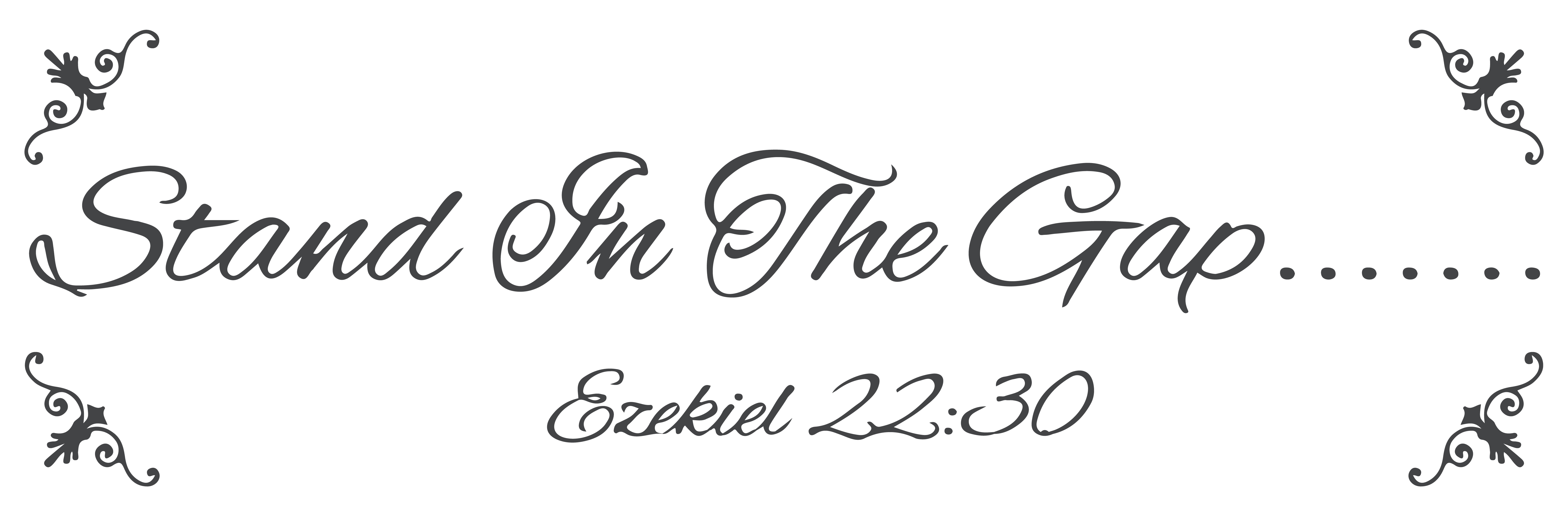 Ezekiel 22 30 Stand In The Gapa A Vinyl Decal Sticker Quote Small Dark Gray Walmart Com Walmart Com
