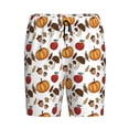 thumbnail image 6 of Daiia Maple leaf nut Mushroom Mens Woven Stretch Pajama Short,Short Pajama Pants-4X-Large, 6 of 7