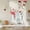 Green Red Beige, variant on Love Heart Valentines Day Balloon Curtains for Living Room/French Door, Botanical Eucalyptus Red Tie Up Curtains 63 Inch Length Energy Saving Kitchen Curtains Shades for Windows 42"x63"