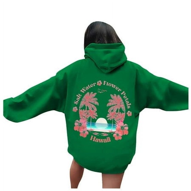 WEAIXIMIUNG Ensembles de Chandails en Molleton Raccourcis pour Femmes Sweat à Capuche Imprimé Lettres Manches Longues avec Poches
