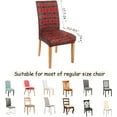 thumbnail image 6 of 4Pcs Christmas Plaid Chair Covers Set - Stretch Elastic Edge, Removable Red Chair Protectors, Suitable for Dining Room/Kitchen Chairs, 6 of 6