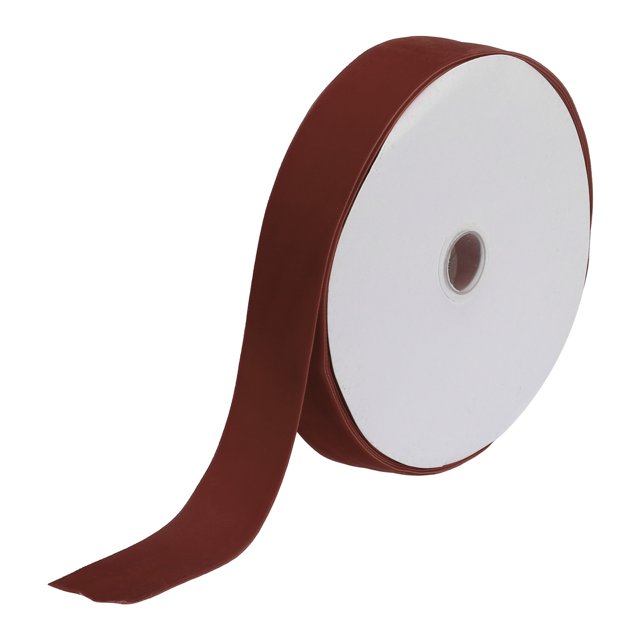 Unique Bargains Velvet Ribbon 1 1/2 Inch x 10 Yard Single Face Spool Silky DIY Crafts Gift Wrapping Bow Decoration Brown
