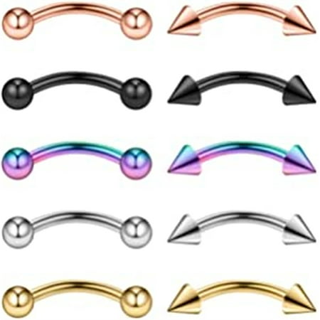 Briana Williams 16G Surgical Steel Eyebrow Ear Navel Belly Lip Ring Body Piercing Jewelry