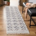 thumbnail image 2 of SAFAVIEH Marrakesh Driskoll Geometric Polyester Runner Rug, Grey/Multi, 2'2" x 10', 2 of 7