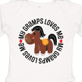 thumbnail image 4 of Inktastic My Gramps Loves Me Childs Horse Boys or Girls Long Sleeve Baby Bodysuit, 4 of 5