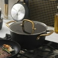 thumbnail image 6 of Oster Abbottsford 4.4 Quart Nonstick Aluminum Dutch Oven with Glass Lid in Black, 6 of 6