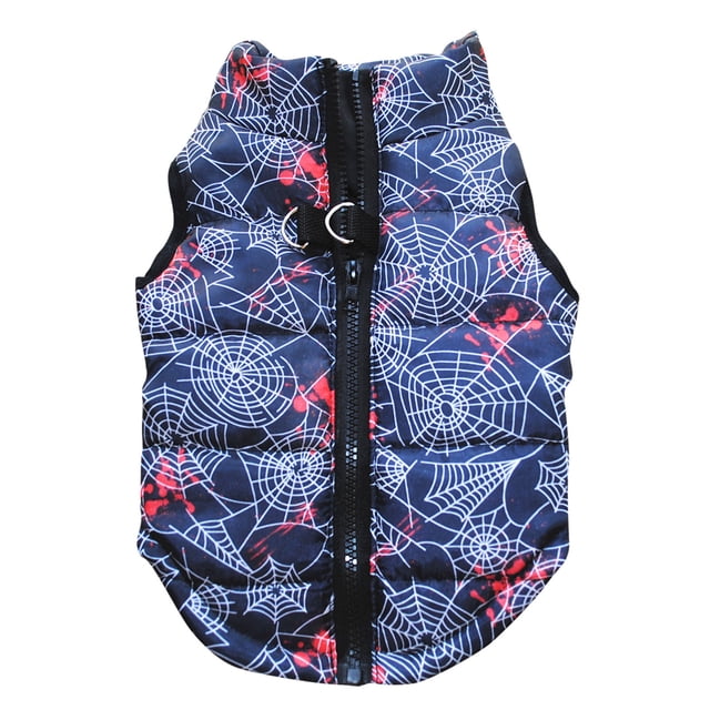 Dog Cotton Padded Jacket With Traction Buckle In Winter Convenient Travel