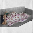 thumbnail image 6 of Floral Soft Flannel Fleece Throw Blanket, Watercolor Painting Style Blooming Flowers Spring Nature Botanical Artwork, Cozy Plush for Indoor and Outdoor Use, 50" x 60", Pink Purple Coral, by Ambesonne, 6 of 6