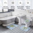 Bohemian Bathroom Rugs Set Bohe Flowers Texture Summer Lemon Fruit ...