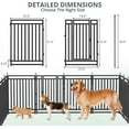 thumbnail image 4 of Petorldog Outdoor Dog Playpen 40" Height, 24-Panel Metal Dog Fence for Yard, RV Camping & Patio, Black/Silver, 4 of 5