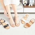 thumbnail image 7 of Women's Flat Slide Sandals Adjustable Ankle Strap Cross-strap Summer., 7 of 7