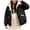 Womens Quilted Jacket-A18 Black, variant on Mifsaly Womens Quilted Jacket with Hood Double Zip up Oversized Thermal Padded Coats Long Sleeve Lapel Thick Warm Winter Outerwear with Pockets
