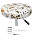 thumbnail image 4 of Bingfone12 Inch Padded Round Bar Stool Cover Cushion With Elastic Fabric Round Chair Seat - Mushrooms And Butterflies, 4 of 7