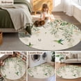 thumbnail image 5 of Round Rug 3.3Ft Washable Non-Slip, Watercolor Floral Circle Area Rugs for Living Room Bedroom, Spring Flowers Birds Plants Country Beige Indoor Floor Mats Carpet Runner for Home Decor Aesthetic, 5 of 8