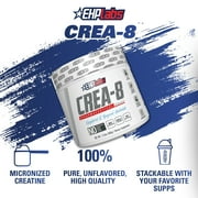 EHP Labs CREA-8 Creatine Monohydrate Powder - Unflavored Creatine Powder for Muscle Growth, Increased Strength, Enhanced Energy Output and Improved Performance - 100 Servings (500g)