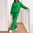 thumbnail image 7 of Women's 2 Piece Lounge Set Cropped Hoodie and Wide Leg Pants, Relaxed Fall Fashion Outfit with Drawstring Waist Travel Weekend Matching Sweatsuit Set, M, 7 of 7