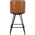 thumbnail image 6 of Counter Height Bar Stools 38.2"H Swivel Bar Stools with Back Modern Velvet Upholstered Bar Chairs Counter Stools with Metal Legs, 6 of 9