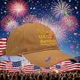 thumbnail image 6 of 3PCS 250th Anniversary USA Baseball Cap,Adjustable Retro Embroidered Hat for Men Women Gifts (Brown), 6 of 6