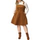 thumbnail image 2 of Vestido corto de tirantes de pana de talla grande Agnes Orinda con bolsillo 3X marrón, 2 of 6