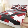 thumbnail image 3 of Manfei Gray Black Stripes Twin Sheet Sets,Abstract Geometric Lines Twin Fitted Sheet,Minimalist Stripe Flat Sheet For Girls Kids,Microfiber Bedroom Decor,3pcs, 3 of 7