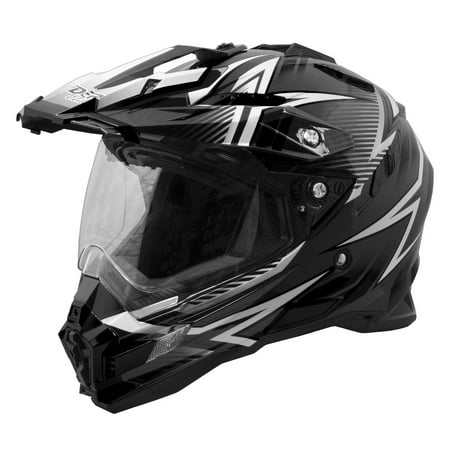 Velocity Off Road Helmet - Raider Elite Eclipse Dual Sport Helmet MX ATV Dirt Bike Off Road Motorcycle DOT