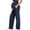 Navy, variant on Women's Maternity Pants High Waist Straight Wide Leg Over The Belly Yoga Pants Stretchy Soft Pregnancy Pants Lounge Trousers with Pockets