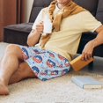 thumbnail image 3 of Wukai Donut with the USA Fag Men’s Short Pajama Pants With Pockets Soft Sleep Pj Shorts for Men-3X-Large, 3 of 6