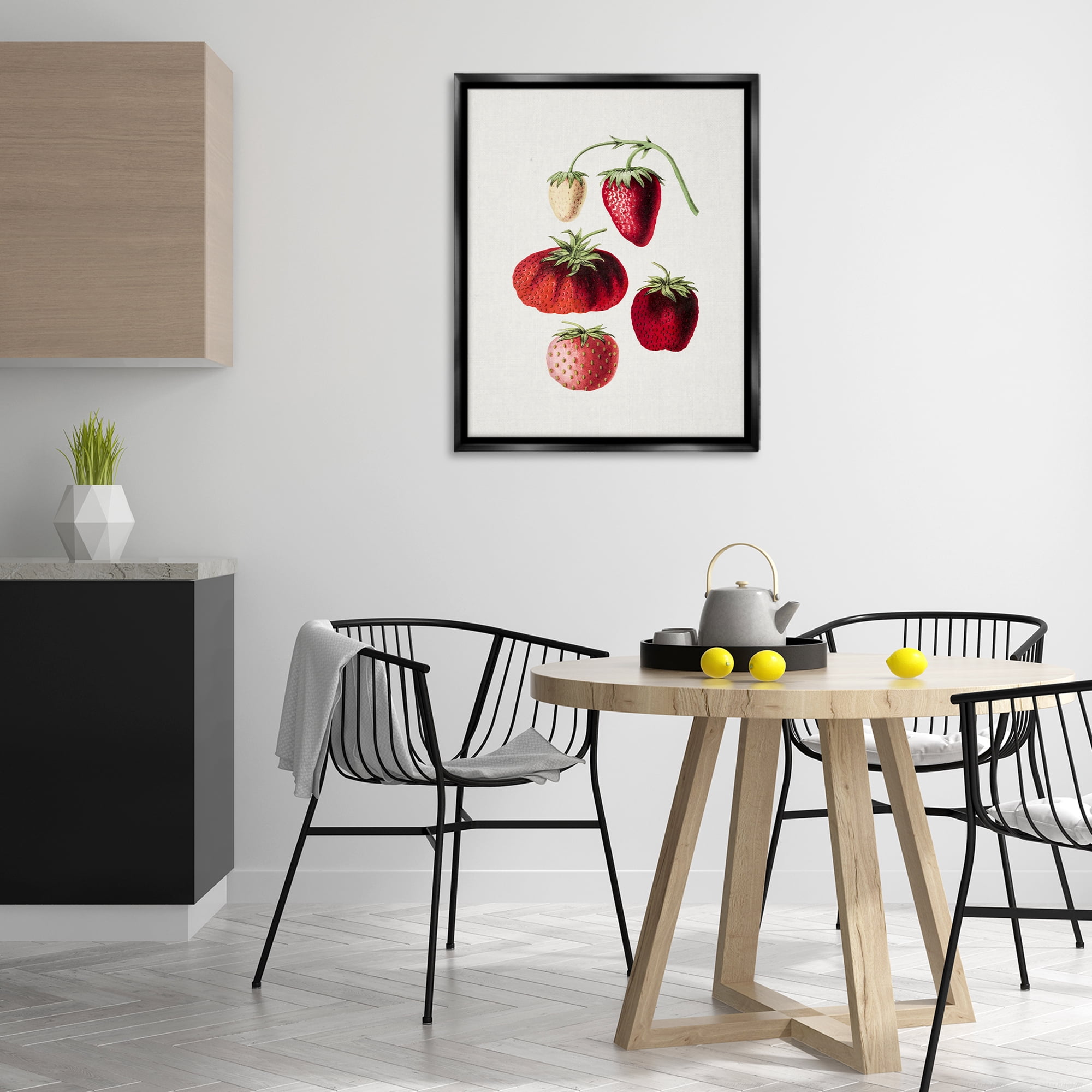 Stupell Industries Natural Berries Study Food & Beverage Painting Black Floater Framed Art Print Wall Art, 25 x 31