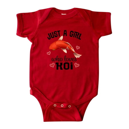 

Inktastic Just A Girl Who Loves Koi Fish Gift Baby Girl Bodysuit