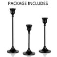 Nuptio Taper Candle Holders In Bulk Black Candlestick Holders Set of 3
