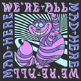 thumbnail image 2 of Men's Alice in Wonderland We're All Mad Here Trippy Graphic Tee Charcoal 2X Large, 2 of 5