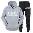 thumbnail image 5 of Conjunto de ropa deportiva para hombre, sudadera con capucha y pantalones para amantes del ciclismo, ropa deportiva de otoño, pantalones para correr, chándales unisex, 5 of 5