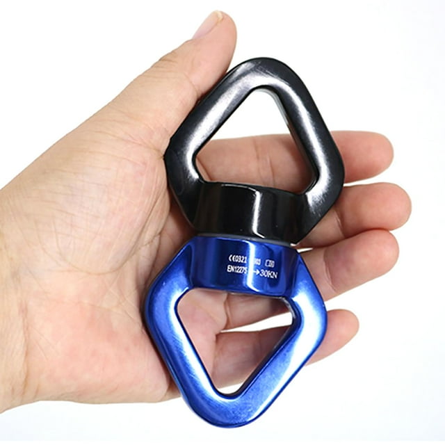 Swing Swivel 30KN Rotational Device Dance Hammock 360 Degree Climbing Rope Connector Mountaineering Spinner Swivels Hardware Gray Blue