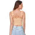 thumbnail image 2 of playera sin mangas con volantes y tirantes fruncidos para mujer Beige XL Beige XL Xishao ropa, 2 of 2