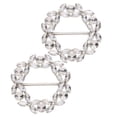 thumbnail image 4 of 2 piezas de cintas deslizantes de moda con diamantes de imitación para decoración de novias, clips con hebilla para camisa Nuevo 2 uds blanco, 4 of 7