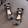 thumbnail image 5 of HABDGIKS Girl's Sandals Dance Show Princess Flat Soft Bottom Rhinestone Mesh Bow Ribbon Footwear, 5 of 5