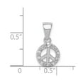 thumbnail image 2 of FB Jewels Sterling Silver Small CZ Peace Pendant, 2 of 2