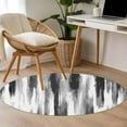 thumbnail image 5 of Black Gray White Round Area Rug 4 FT, Non Slip Indoor Outdoor Rug, Vintage Rustic Abstract Ombre Aesthetic Washable Soft Circular Carpet Non-Shedding Floor Mat for Coffee Table Nursery Foyer Balcony, 5 of 9