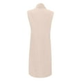 thumbnail image 5 of IROINNID Women's Sleeveless Sundress V-Neck Summer Casual Pocket Buttons Dress Regular Dress, 5 of 5