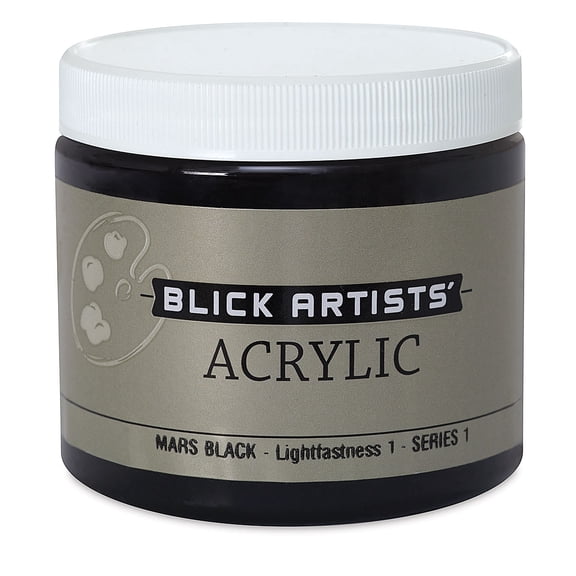 Blick Artists' Acrylic - Mars Black, 16 oz jar