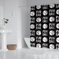 thumbnail image 2 of Black Play Ball Baseball Pattern Shower Curtain 84"x72" ,Bathroom Decorative Shower Curtains Set with 12 Hooks,Modern Waterproof Washable Shower Curtain, 2 of 6
