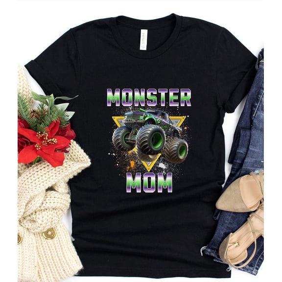 Monster Mom T-shirt, In My Monster Truck Mama Shirt, Monster Truck Mom Shirt, Women Groovy Shirt, Monster Truck Shirt, Mom Tee All Size S-5Xl