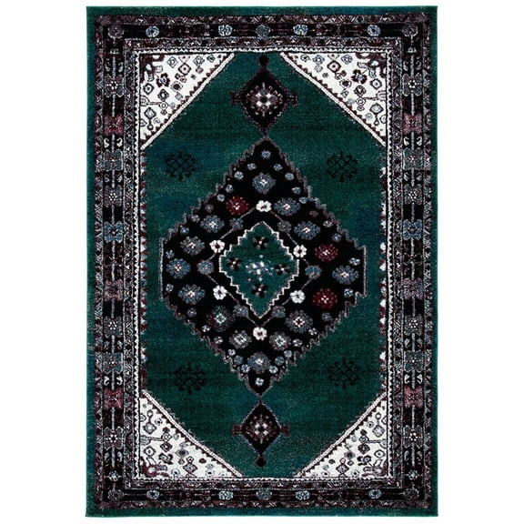 SAFAVIEH Vintage Hamadan Pascal Oriental Area Rug, Green/Black, 2'7" x 5'