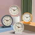 thumbnail image 3 of Metal Modern Desk Clock with Night Lights Silents Movement for Bedrooms Offices, 3 of 12
