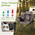 thumbnail image 3 of Sunyrisy Oversized Heated Camping Chair, Folding Outdoor Chair with 3 Heat Settings, Dual-Zone Heating, Supports up to 500 lbs, Portable Heated Chair for Camping, Fishing and Sports Events, 3 of 7