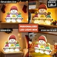 thumbnail image 2 of Personalized LED Snowman Acrylic Light Box, Custom Name Gift for Grandma & Grandkids, Perfect Christmas & Birthday Family Decor, 2 of 8