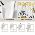 thumbnail image 3 of Sunflower Kitchen Window Curtains, Swag Curtains Valance for Bedroom Living Room Bathroom, Yellow Plaid Watercolor Bee Floral Rod Pocket Window Treatment Curtain Block Drapes 2 Panels 36"x63", 3 of 9