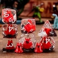 thumbnail image 2 of Polyhedral DND Dice Set, Transparent Red Black Resin RPG Dice with Red Devil Insert, Dice for Dungeons and Dragons Tabletop Games, 2 of 5