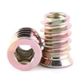 thumbnail image 1 of LHCER Screw-in Nut,20pcs Carbon Steel Hex Socket Drive Insert Nuts Threaded For Wood Furniture ,Insert Nut, 1 of 2